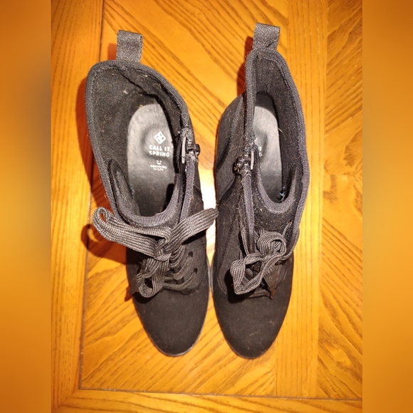 Mollyy Lace-up Chunk heel Ankle moto boots - Picture 3 of 9